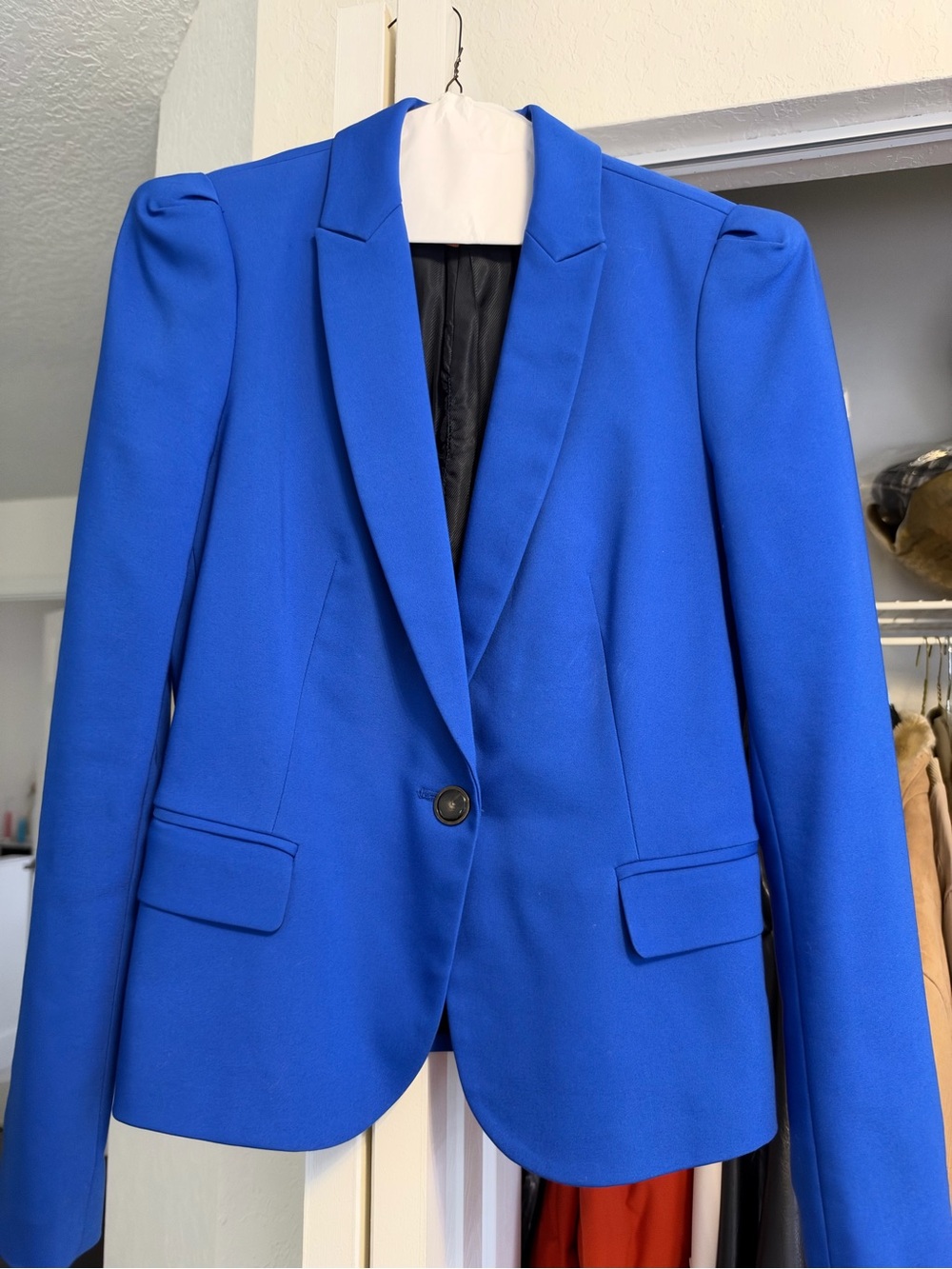 Zara Cobalt Blue Single-Button Blazer